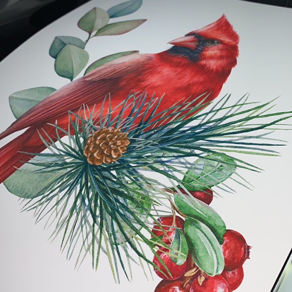 Watercolor Red Cardinal Wall Art Illustration Print Poster Unframed - Picture 9 of 14